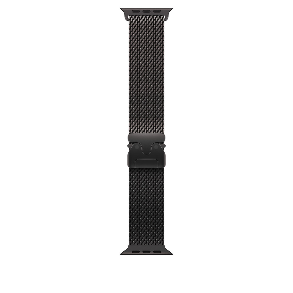44mm/45mm/46mm/49mm Black Titanium Milanese Loop - Medium