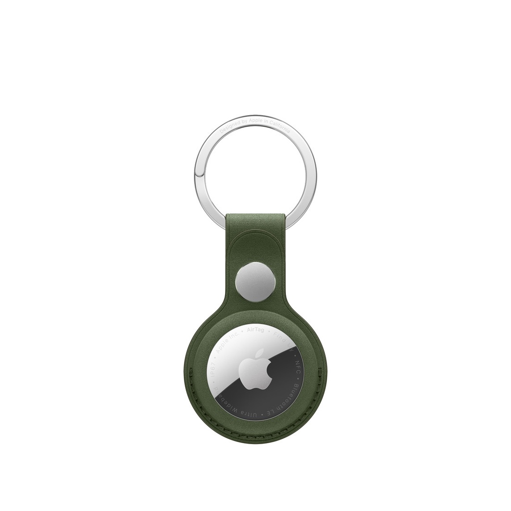 AirTag FineWovern Key Ring - Moss