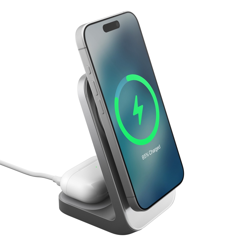 Nomad Stand One - Silver | Qi2.2 | 4th Gen - 2-in-1
