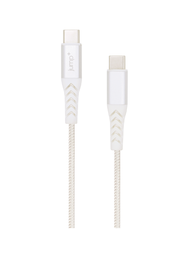 [JP-TC011SL-2] jump+ USB-C to USB-C Cable (2M) Braided Cable - White