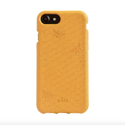 [11082] Pela Compostable Eco-Friendly Protective Case for iPhone SE (2nd & 3rd gen)/8/7/6S/6 - Yellow Honey Bee