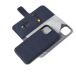 [D22IPO61DW4MNY] Decoded MagSafe Leather Detachable Wallet for iPhone 13 - Matte Navy