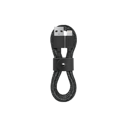 [BELT-L-CS-BLK-2-NP] Native Union 1.2M Belt USB-A to Lightning Cable - Cosmo Black