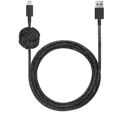 [NCABLE-L-CS-BLK-NP] Native Union 3M USB to Lightning Knot Night Cable - Black