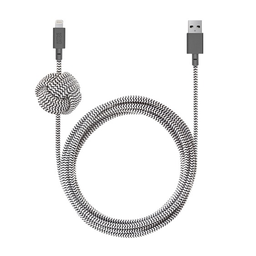 [NCABLE-L-ZEB-NP] Native Union 3M USB to Lightning Knot Night Cable - Zebra