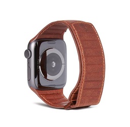 [D22AWS44TS1CHB] Decoded Leather Magnetic Traction Strap for Apple Watch 42/44/45/49mm  - Chocolate Brown