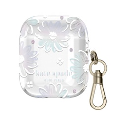 [KSAP-001-DSYIR] kate spade New York Protective case AirPods (1st & 2nd gen) - Daisy Iridescent Foil/White/Clear