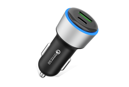 [JP-2039] jump+ Dual USB Car Charger, 1 x USB-A, 1 x USB-C 45W Max