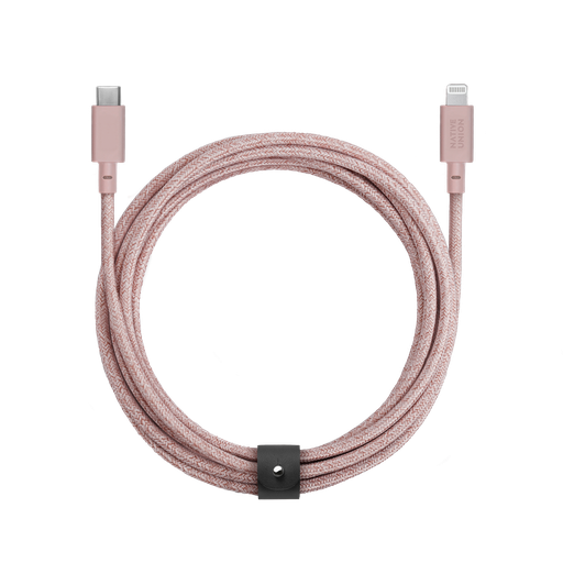 [BELT-CL-ROS-3-NP] Native Union 3M Belt USB-C to Lightning Cable - Rose