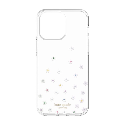[KSIPH-225-WDFPR] kate spade new york Protective Hardshell Case for iPhone 14 Pro Max - Pearl Wild Flowers