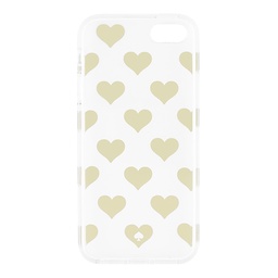 [KSIPH-017-HGFC] kate spade Clear Case for iPhone 5s / SE - Gold Foil Hearts