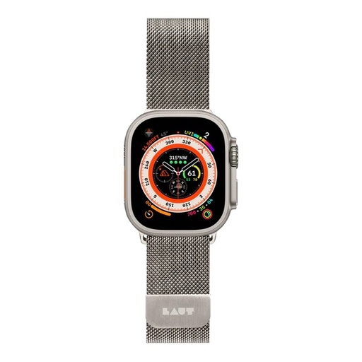 [L_AWU_UL_TI] LAUT 42mm/44mm/45mm/46mm/49mm Steel Loop for Apple Watch Ultra - Titanium