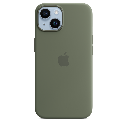 [MQUD3ZM/A] Apple iPhone 14 Plus Silicone Case with MagSafe - Olive