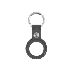 [LGX-13252] Logiix Leather Key Tag for AirTag with grey stitching - Black