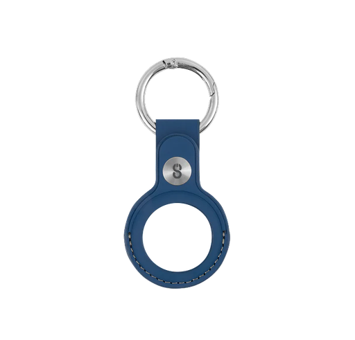[LGX-13253] Logiix Leather Key Tag for AirTag with grey stitching - Navy