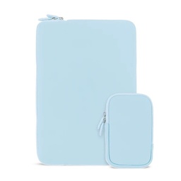 [LGX-13299] Logiix Vibrance Essential MacBook sleeve for up to 14-inch with Pouch - Sky Blue