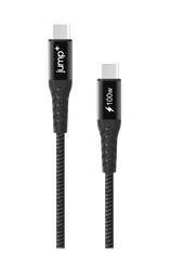 [JP-2068] jump+ USB-C to USB-C 2M Braided Pro Cable 100w Max - Black