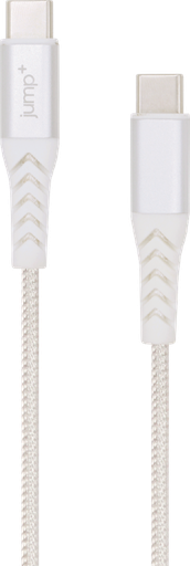 [JP-2069] jump+ USB-C to USB-C 1M Braided Cable - White
