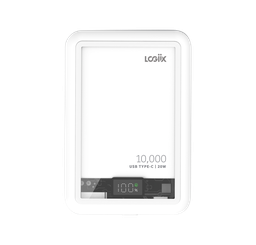 [LGX-13512] Logiix Piston Power Bank 10000 mAh Crystal MagSafe - White