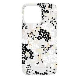 [KS052616] kate spade new york Protective Hardshell with MagSafe for iPhone 15 Pro Max - Multi-Floral Black/Gold