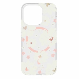 [KS052480] kate spade new york Protective Hardshell with MagSafe for iPhone 15 Pro - Classic Peony Cream