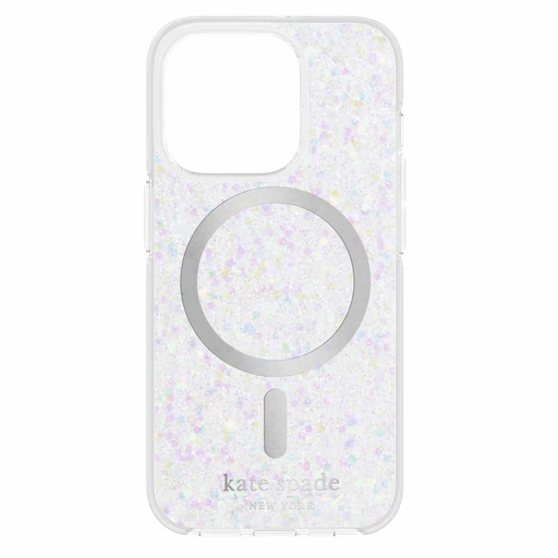 [KS052520] kate spade new york Protective Hardshell with MagSafe for iPhone 15 Pro - Chunky Glitter Iridescent