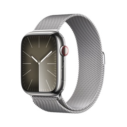 Apple Watch Series 9 Silver Stainless Steel Case with Silver Milanese Loop