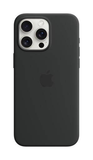 [MT1M3ZM/A] Apple iPhone 15 Pro Max Silicone Case with MagSafe - Black