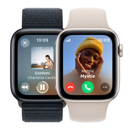 Apple Watch SE (2023) Starlight Aluminium Case with Starlight Sport Band (44mm)