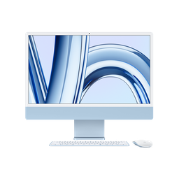 [3M717LL/A] Apple 24-inch iMac with Retina 4.5K display: Apple M3 chip with 8‑core CPU and 10‑core GPU, 256GB SSD - Blue (Demo)