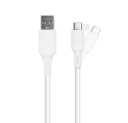 [LGX-12860] LOGiiX Sync & Charge USB-A to USB-C 1.2m cable - White