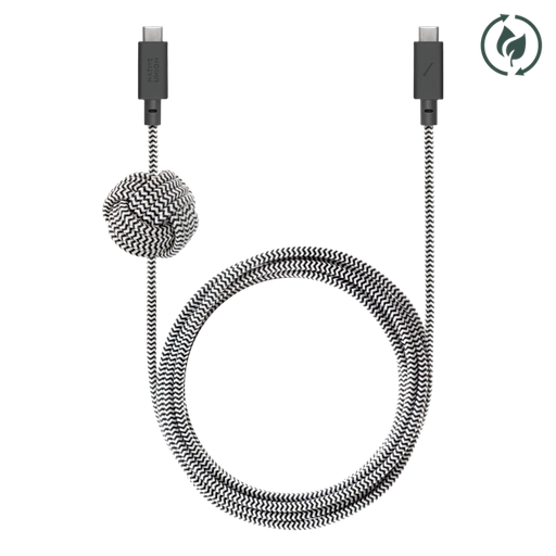 [ACABLE-C-ZEB-NP] Native Union 2.4M Knot Anchor Cable USB-C to USB-C Cable - Zebra