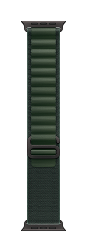 [MYPR3AM/A] 42mm/44mm/45mm/46mm/49mm Dark Green Alpine Loop - Medium - Black Titanium Finish