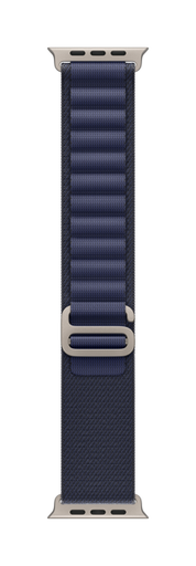 [MXN03AM/A] 44mm/45mm/46mm/49mm Navy Alpine Loop - Large - Natural Titanium Finish