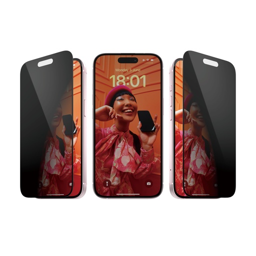 [P2810] PanzerGlass Privacy Glass Screen Protector for iPhone 15 Pro