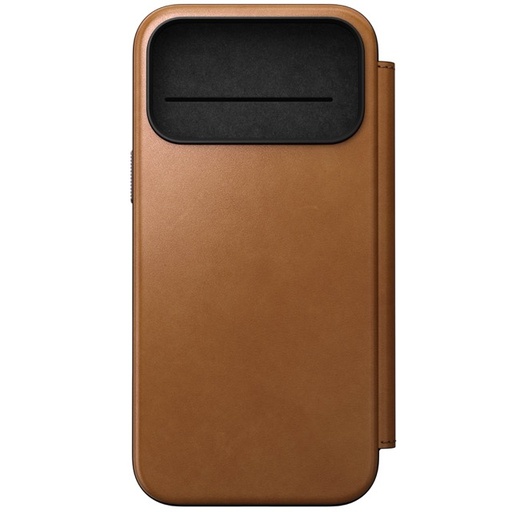 [NM014131858] Nomad Modern Leather Folio Case with MagSafe for iPhone 17 Pro Max - Brown