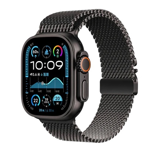 [LGX-13934] Logiix Milanese Link Apple Watch Ultra Band 44mm/45mm/46mm/49mm - Black Finish