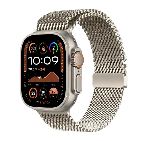 [LGX-13933] Logiix Milanese Link Apple Watch Ultra Band 42mm/44mm/45mm/46mm/49mm - Titanium Finish