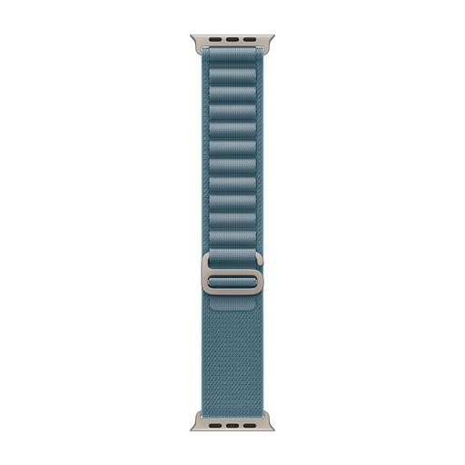 [MFTK4AM/A] 42mm/44mm/45mm/46mm/49mm Light Blue Alpine Loop - Large - Natural Titanium Finish