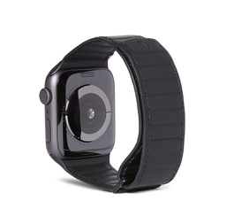 [D9AWS44TS1BK] Decoded Leather Magnetic Traction Strap for Apple Watch 42/44/45/49mm - Black