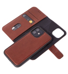 [D21IPO61DW4CBN] Decoded Leather Detachable Wallet iPhone 12/12 Pro  - Brown - Made for MagSafe