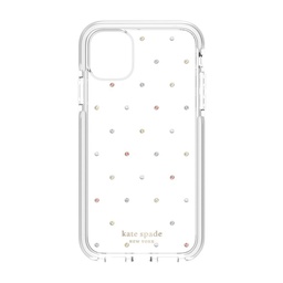 [KSIPH-108-SSCBG] kate spade Hardshell Case for iPhone XR - Store Scene Black/Gold Foil/Clear