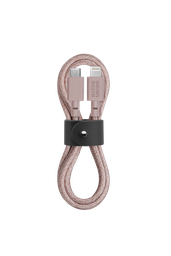 [BELT-KV-CL-ROSE-2] Native Union 1.2M Belt USB-C to Lightning Cable - Rose