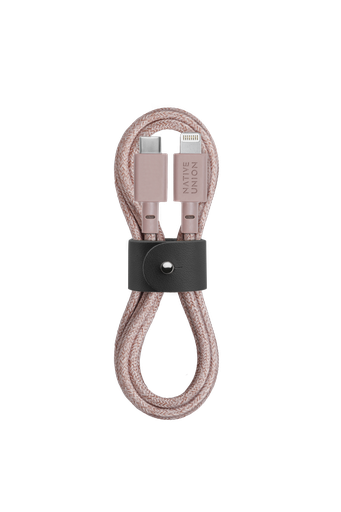 [BELT-KV-CL-ROSE-2] Native Union 1.2M Belt USB-C to Lightning Cable - Rose