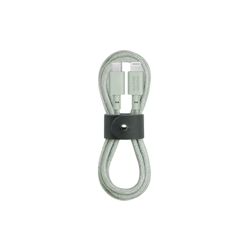 [BELT-CL-GRN-2-NP] Native Union 1.2M Belt USB-C to Lightning Cable - Sage