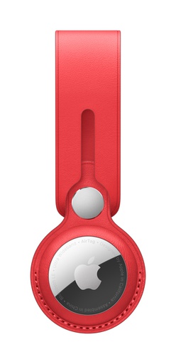 [MK0V3ZM/A] AirTag Leather Loop - (PRODUCT)RED