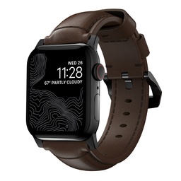 [NM1A4RBT00] Nomad 42/44/45mm Traditional Strap for Apple Watch - Black Hardware / Brown Leather